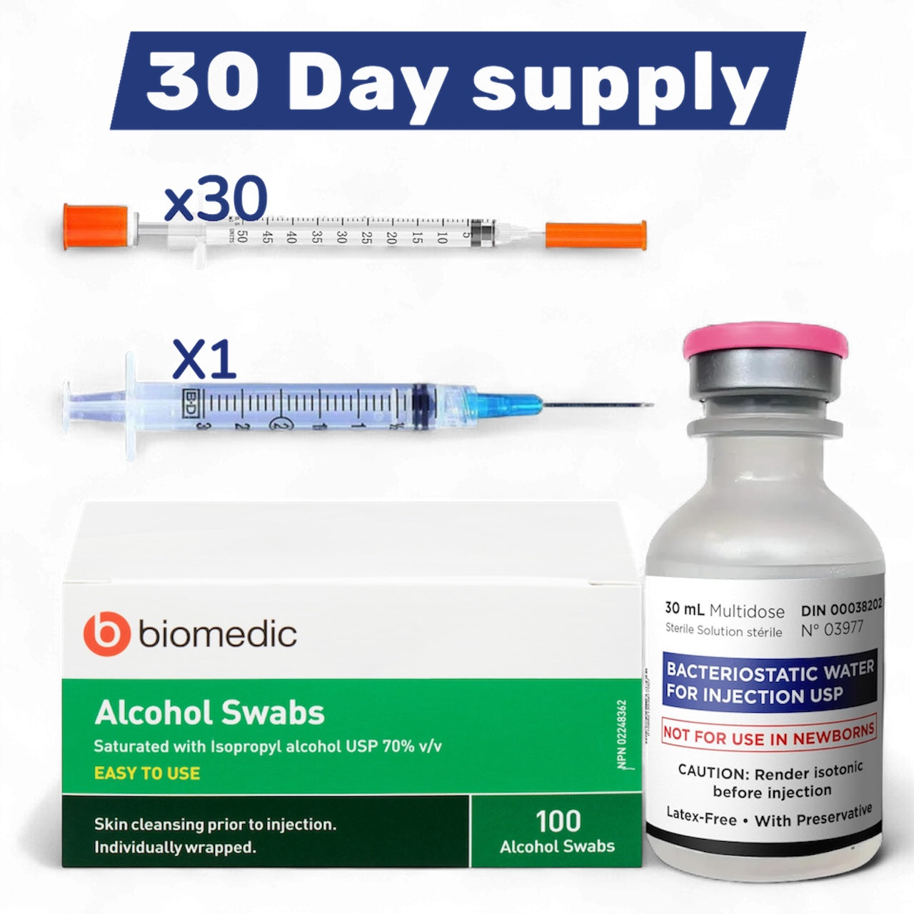 Bacteriostatic Water 30 Day Bundle
