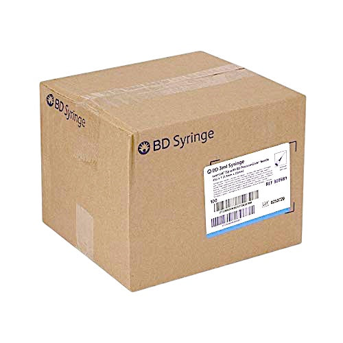 3ml BD syringe 25G x 1" Needle (100 pack)
