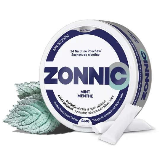 Zonnic 4mg  (24 pouches x 5 cans) - Free Shipping!